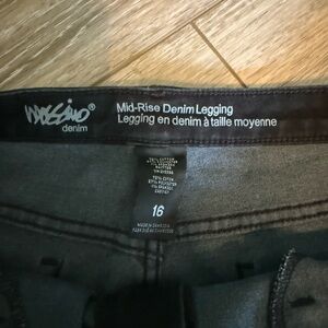 Mossimo Supply Co. Black charcoal Mid-Rise Denim Legging